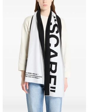 Off-White c/o Virgil Abloh Logo-Print Scarf - White