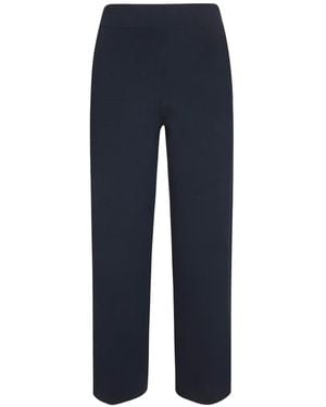Alpha Studio Ribbed-Knit Trousers - Blue
