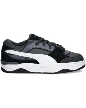 PUMA Suede-Panel Sneakers - Black