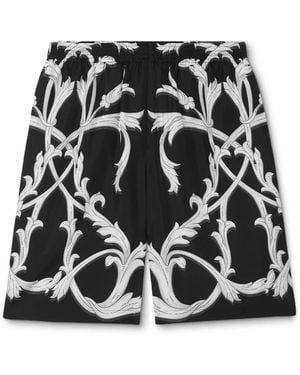 Versace Knee-Length Silk Shorts - Black