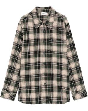 P.A.R.O.S.H. Check Rhinestone-Embellished Shirt - Natural