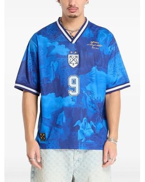 Off-White c/o Virgil Abloh Vネック Tシャツ - ブルー