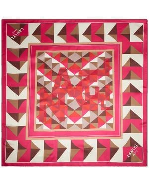 Lancel Labyrinth Silk Scarf - Red