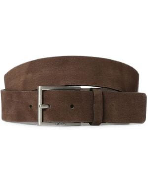HUGO Suede Belt - Brown