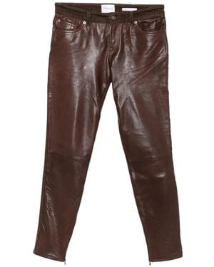 7 For All Mankind Coated Slim-Fit Jeans - Brown