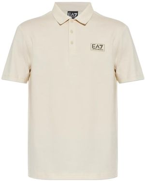 EA7 Polo Con Parche Del Logo - Blanco