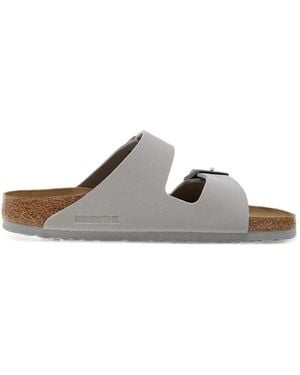 Birkenstock Arizona Buckle-Fastening Slides - White