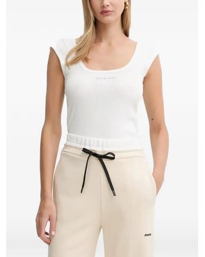 Pinko Ribbed T-Shirt - White