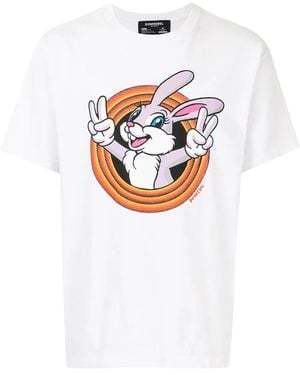 DOMREBEL Lucky Box-Print Cotton T-Shirt - White