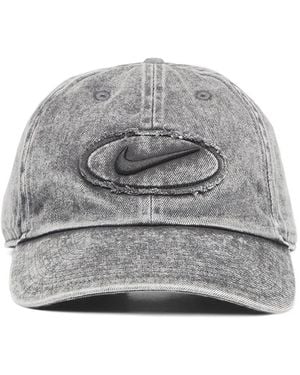 Nike Acid-Wash Logo-Patch Baseball Cap - Grey