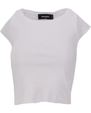 DSquared² Ribbed T-shirt - Weiß