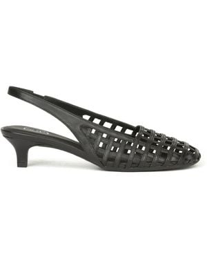 Ash Engi Cage-Style Heeled Sandals - Black