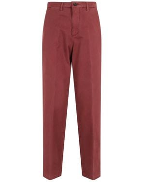 Briglia 1949 Pantalones Rectos Con Pinzas - Rojo