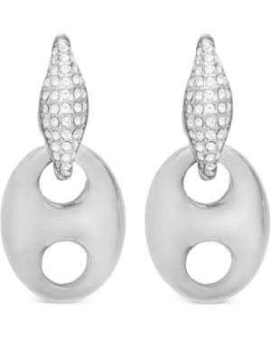 Guess Marina Crystal-Embellished Drop Earrings - White
