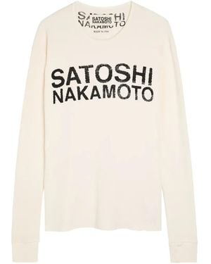 Satoshi Nakamoto Long-Sleeve T-Shirt - White
