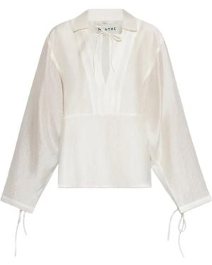 Munthe Blouse Babette À Effet De Transparence - White