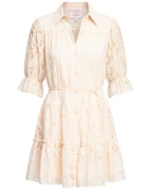 Cinq À Sept Rayla Floral-Lace Mini Dress - Natural