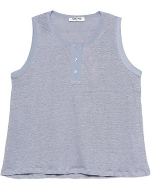Max & Moi Top Smanicato Con Decorazione - Grigio