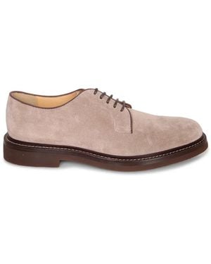 Brunello Cucinelli Lace-Up Leather Shoes - Pink