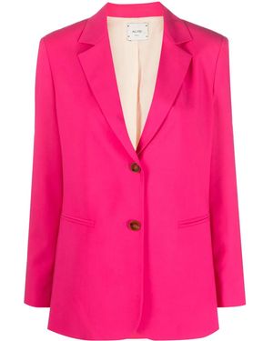 Alysi Blazer Met Enkele Rij Knopen - Roze