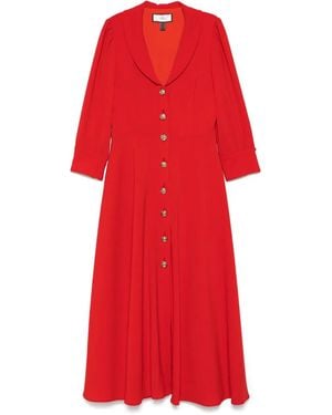 Nissa Abito Midi Con Abbottonatura - Rosso