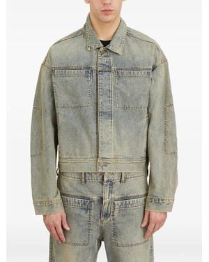 Entire studios Button-Fastening Denim Jacket - Grey