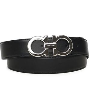 Ferragamo Logo Buckle Belt - Black