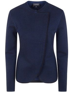 Emporio Armani Striped Jacket - Blue