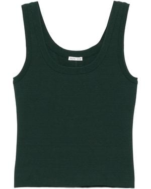 RECTO. Knitted Scoop-Neck Top - Green