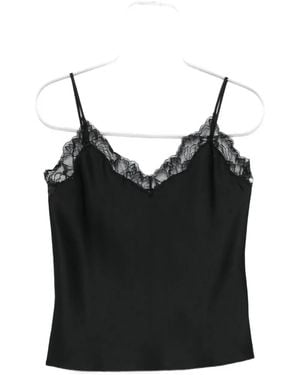 Calvin Klein Lace-Trimmed Camisole Top - Black