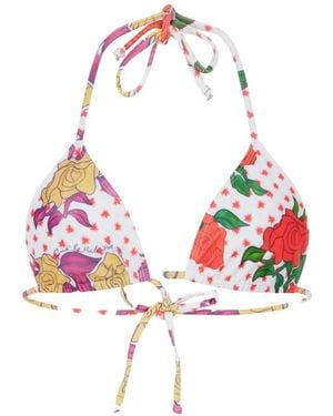 Donde Esteban Top De Bikini Con Estampado Floral - Blanco