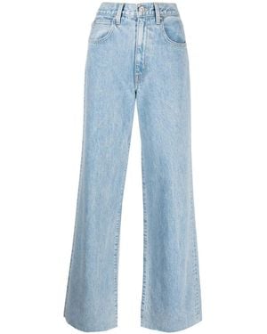 SLVRLAKE Denim High-Waited Wide-Leg Jeans - Blue