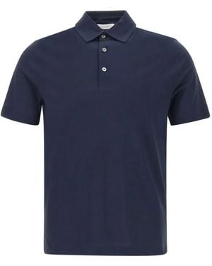 Diktat Short-Sleeve Polo Shirt - Blue