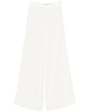 SIMONA CORSELLINI Zip-Fastening Palazzo Trousers - White