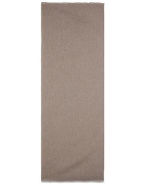 Brunello Cucinelli Frayed-Edge Scarf - Brown