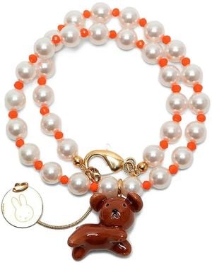 Andres Gallardo Collar Snuffy & Pearls - Rosa