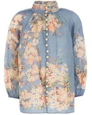 Zimmermann Cascadian Billow Blouse - Blauw