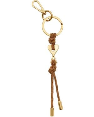 Ami Paris Ami De Coeur Sleutelhanger Met Koord - Metallic