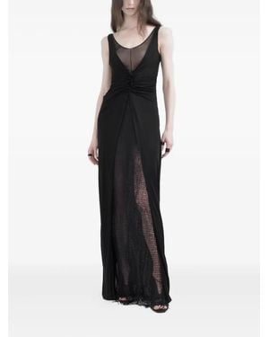 Yehuafan Gathered Dress - Black