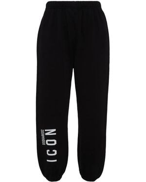 DSquared² ディースクエアード ロゴ トラックパンツ - ブラック
