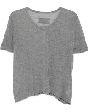 Private 0204 V-Neck Short-Sleeve T-Shirt - Grey