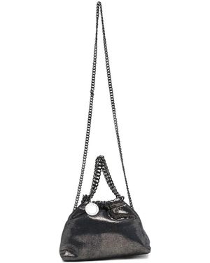 Stella McCartney Glitter-Effect Ruched Tote Bag - White