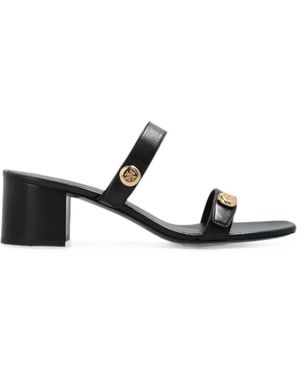 Tory Burch Romy City Logo-Button Sandals - White