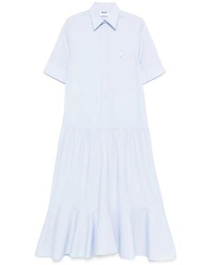Moschino Short-Sleeves Midi Dress - White