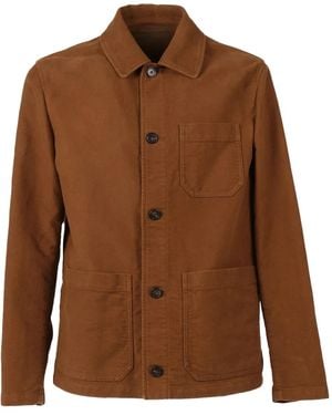 Incotex パッチポケット オーバーシャツ - ブラウン