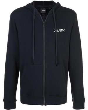 Delantic East Atlanta Velour-Lined Zip Hoodie - Blue