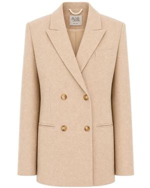 LE SULLY STUDIO Double-Breasted Blazer - Natural