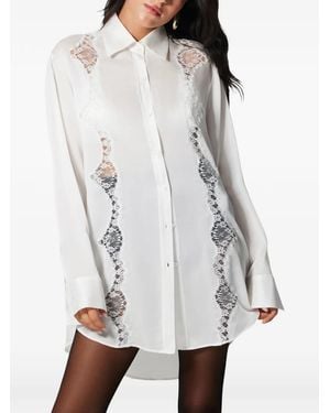 Kiki de Montparnasse Carla Lace-Appliqué Shirt - White
