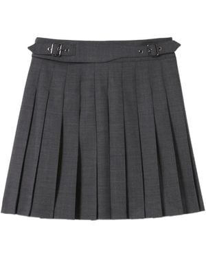 Claudie Pierlot Pleated Mini Skirt - Grey