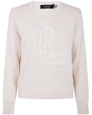 Ralph Lauren Logo-Embroidered Cotton Sweater - White